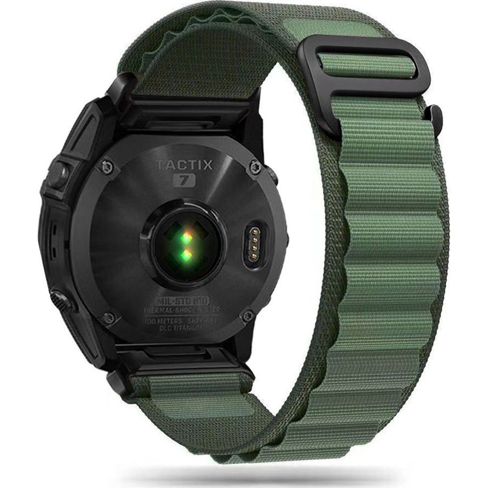 Opaska Tech Protect Nylon Pro do Garmin Fenix 5 / 6 / 6 PRO / 7, zielony